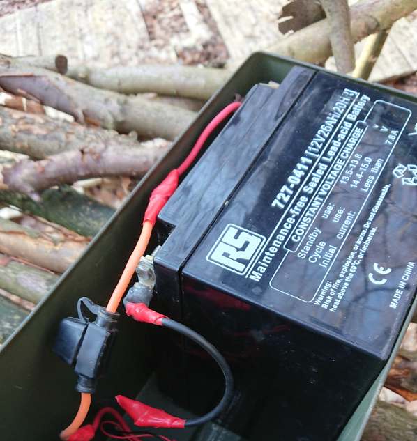 Ammo battery box inside