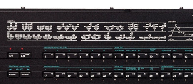 Detail of the DX7 Mark II’s algorithm selection