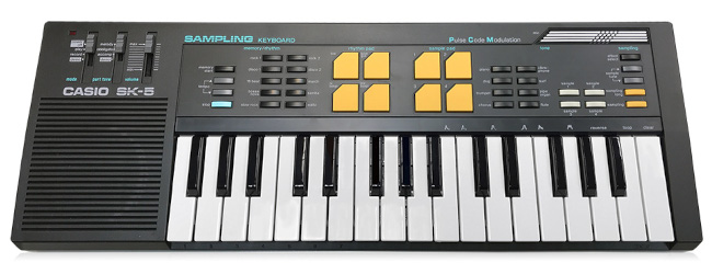 The Casio SK-5: a sampling keyboard with, um… drum pads