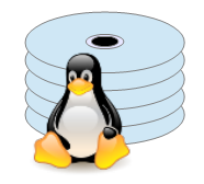 Tux log with disks